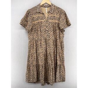 Anthropologie Leopard Print Midi Dress